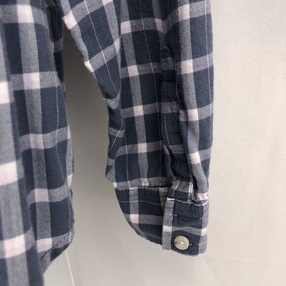 Universal Thread Womens Blue White Pink Rayon Long Sleeve Button Up Large - Picture 10 of 10